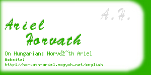 ariel horvath business card